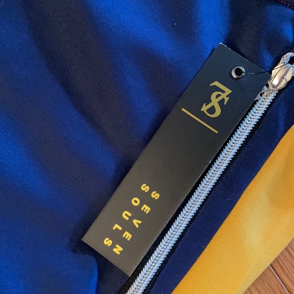 NWT Seven Souls 7S men’s tri-colored joggers, polyester, zippered pockets - Picture 4 of 11